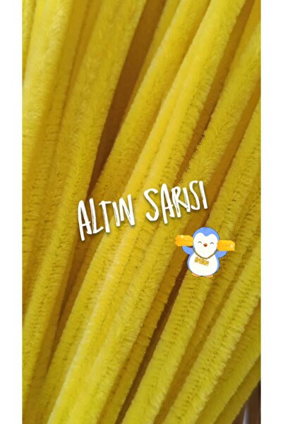 hobidaşım Şönil Altın sarısı Renk 30 cm 20 li 1 Paket Tüylü Tel Peluş Tel 30 ...
