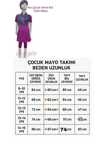 bigiyin Παιδικό μαγιό με μισό μανίκι Παιδικό μαγιό με φερμουάρ Κοντό μανίκι μαγιό κοντομάνικο κορίτσι Παιδικό μαγιό