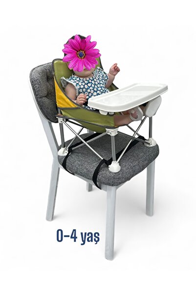 REALBABY Büyük Portatif Katlanabilir Taşınabilir Mama Sandalyesi 6-48 Ay