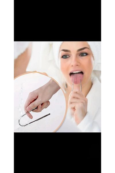 VANCL Stainless Steel Tongue Cleaner, Hygienic Metal Scraper, Bad Breath Preventive Tongue Scraper