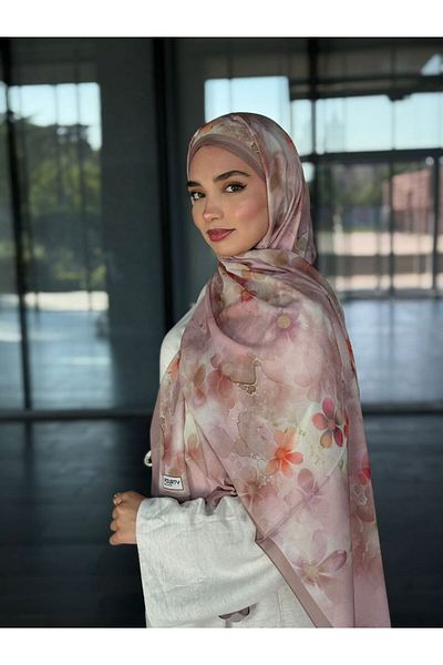 REMOMODA Patterned Italian Koton Soft Shawl High Quality Moose-Soft