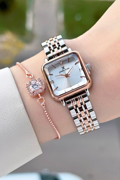 Daniel Klein Rose Gümüş Renk 24 Mm Kadın Kol Saati ve Bileklik