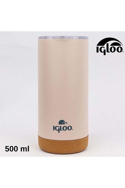 IGLOO كوب فلين 500 مل ترمس كوب زجاجة ماء بيج