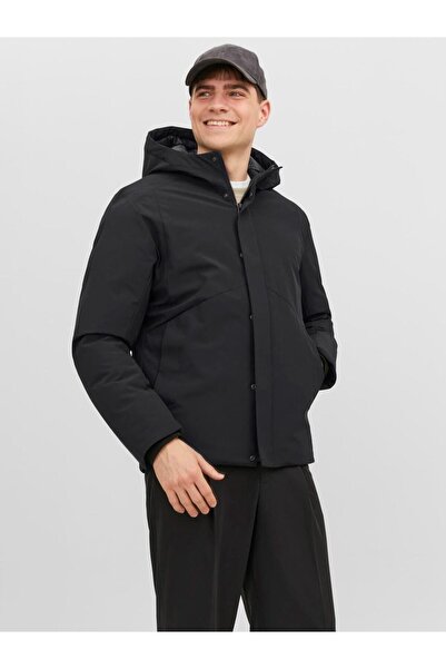 Jack & Jones Jack&Jones Minimalist Kapüşonlu Erkek Mont - Regular Fit - Günlük Kullanım