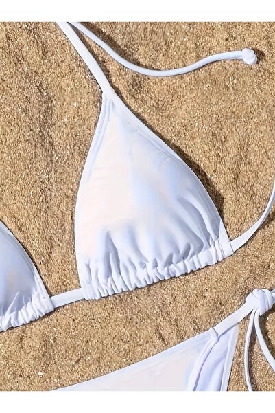 Lilly مجموعة بيكيني مارينا وايت مثلثة