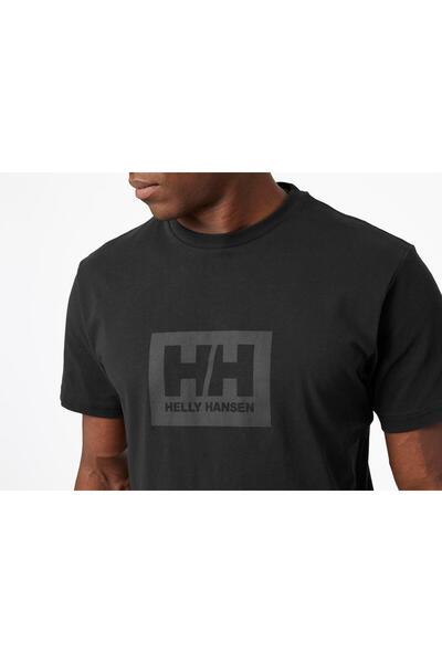 Helly Hansen Hh Box 2.0 Erkek Siyah Yuvarlak Yaka Tişört