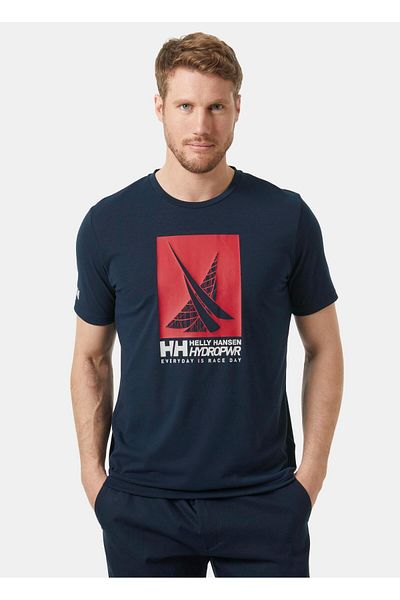 Helly Hansen Мъжка тениска с кръгло деколте Hp Race Graphic, тъмносиня