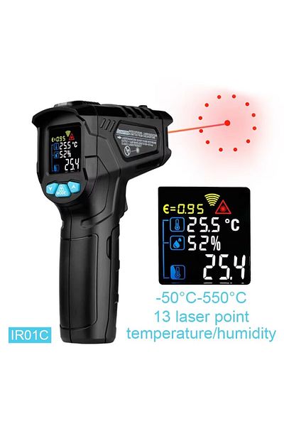 Choice مقياس حرارة رقمي بالأشعة تحت الحمراء من ميستيك Ir01c من -50 إلى 400 درجة، مقياس حرارة ليزر بدون تلامس، بايرو