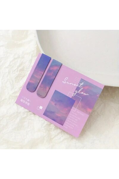 Choice 2pcs Forest Landscape Magnetic Bookmark For Pages Books Readers