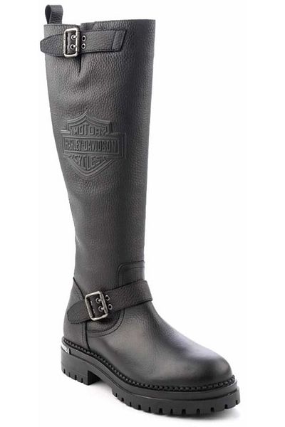 Harley Davidson 026Z100027 Cizme de damă Trouble din piele NEGRE