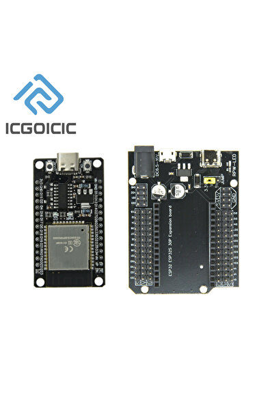 ICGOICIC مجموعة واحدة من لوحة تطوير CH340 ESP32، طراز CH340C، مزودة بتقنية وا...