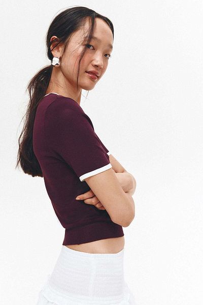 H&M Fine-knit T-shirt
