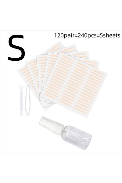 Choice S 240pcs 240pcs Eyelid Stickers Clear Beige Ultra-thin Eye Lid Strips With Tweezers Long-lasting Lac