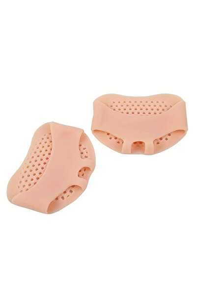 Choice نعل داخلي من جل السيليكون بني اللون، قطعتان، فاصل أصابع القدم، واقي لل...