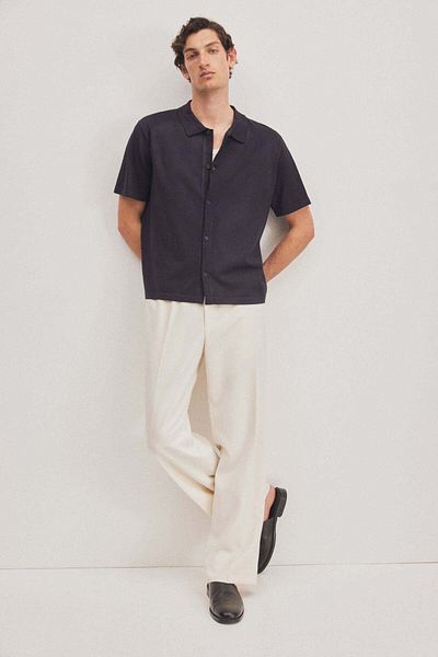 H&M Regular Fit Fine-knit shirt