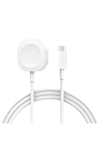 Choice شاحن لاسلكي مغناطيسي سريع USB-A من النوع C 2025 باللون الأبيض لساعة Wa...