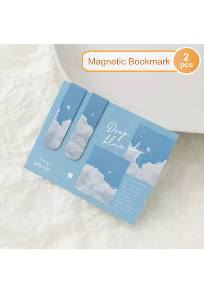 Choice قطعتان من علامات مرجعية مغناطيسية على شكل منظر طبيعي للغابات لصفحات ال...