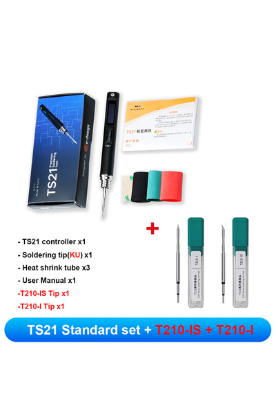 Choice أضف طرف T210-I-IS الأصلي مكواة اللحام TS21 المحمولة PD 100 واط 100-450...