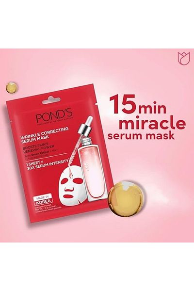 Ponds Pond’s Wrinkle Correct Face Serum Mask 21ml – Anti-aging Sheet Mask With Retinol-c