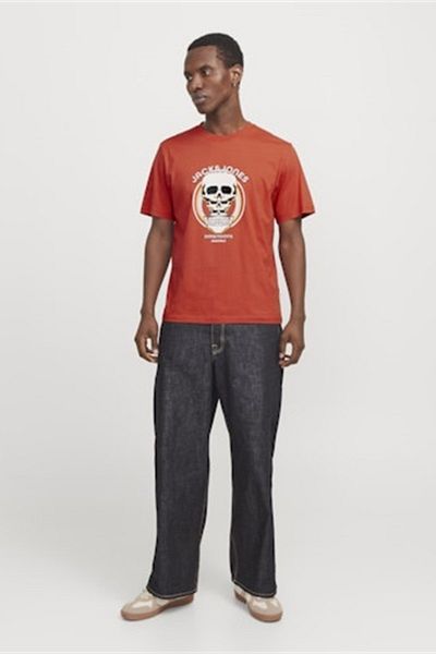 Jack & Jones Tricou pentru bărbați Joranatomy - Design scheletic, decolteu, îmbrăcăminte de vară 12272966