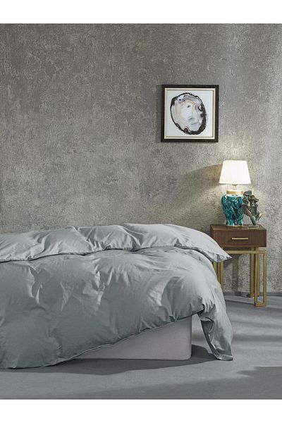 Karna Home Κλασικό βαμβακερό σατέν παπλωματοθήκη μονό μέγεθος 200x220