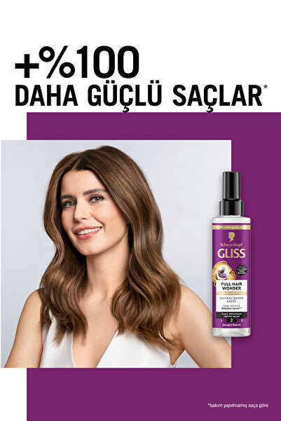 Gliss Full Hair Wonder Kafein & Peptit Saç Dökülme Karşıtı Saç Bakım Kremi 200ml Dökümeye Eğilimli Saçlar