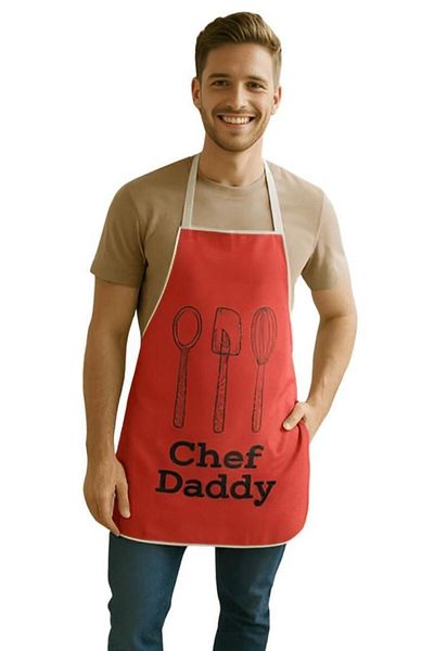 MODALİN Chef Dady Liquid Proof Kitchen Apron Stain Resistant, Liquid Proof, Easy to Clean Apron