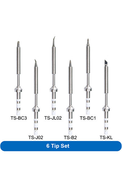 Choice1 TS tip 6Pcs set Pine64 ts101 ts100 Soldering Iron Tips Pinecil V2 V1 ...