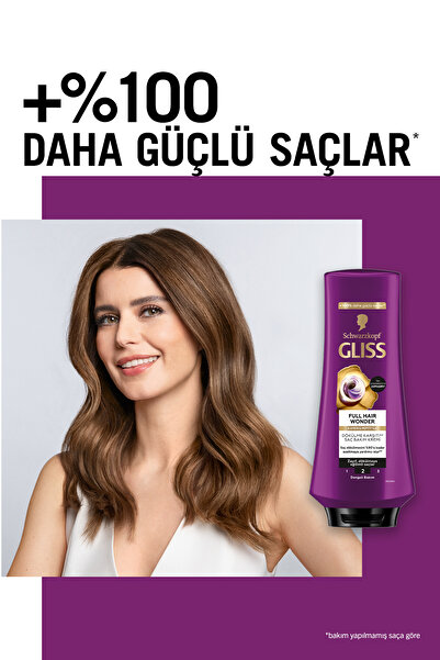 Gliss Full Hair Wonder Kafein & Peptit Saç Dökülme Karşıtı Saç Bakım Kremi 360ml Dökümeye Eğilimli Saçlar