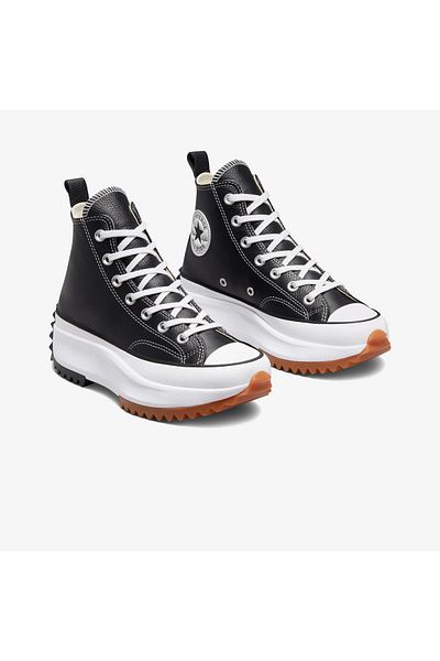 converse Run Star Hike Platform Foundational Leather Unisex Black Sneaker