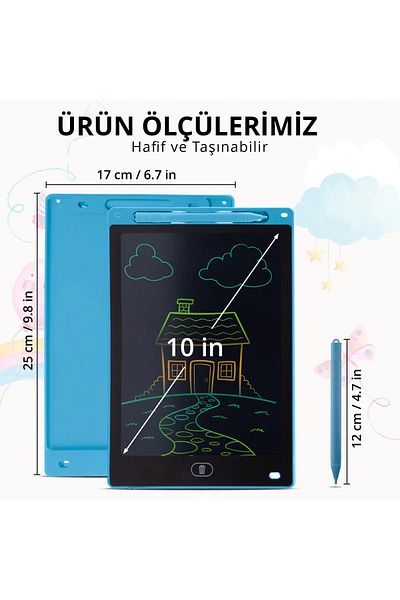 Pure IQ Graphic Digital Children's Writing Drawing Tablet LCD 8.5 Inc Screen Computer Pen