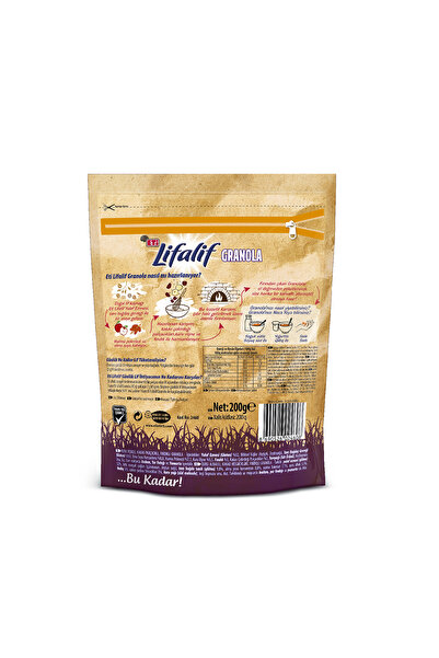 Eti Lifalif Granola Kuru Vişneli, Kakao Parçacıklı, Fındıklı 200 g x 2 Adet