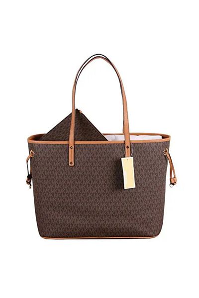 Michael Kors Jet Set Travel Large Drawstring Tote Signature (Brown Acron)