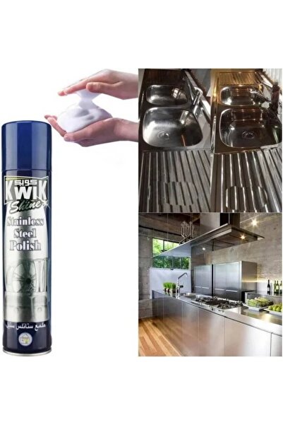 Kwik ملمع الفولاذ المقاوم للصدأ 300 مل - ينظف ويلمع ويحمي الأسطح المعدنية