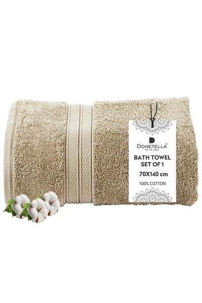 Donetella 1 - Pcs Premium Bath Towel (70x140cm ) 600 GSM 100% Combed Cotton