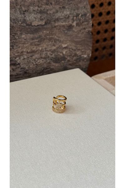 Muse Sister Star and Stripe Stone Detailed Cartilage Earrings
