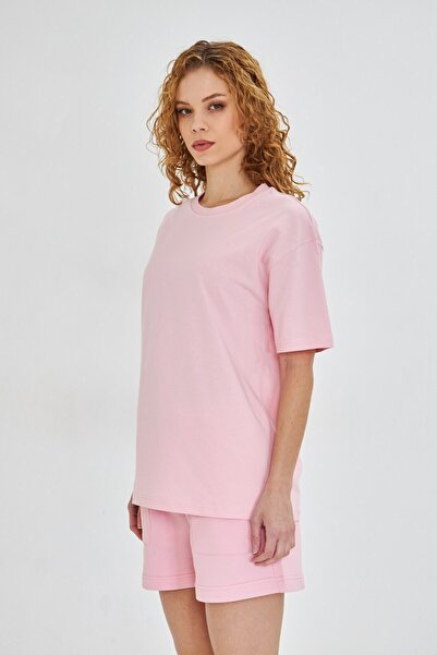 The Champ Clothing Cotton Relax Comfort Oversize Women's T-Shirt and Shorts Set