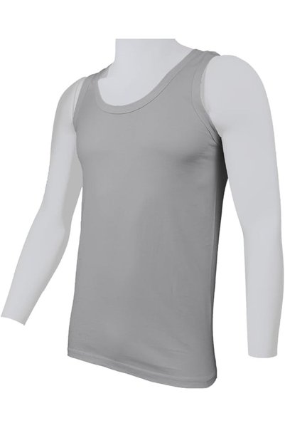 TEXTELO Man's Under Shirt 100% Cotton Lounge T-shirt, Pack of 3,Tank Tops (Black, Gray, Dark Blue)