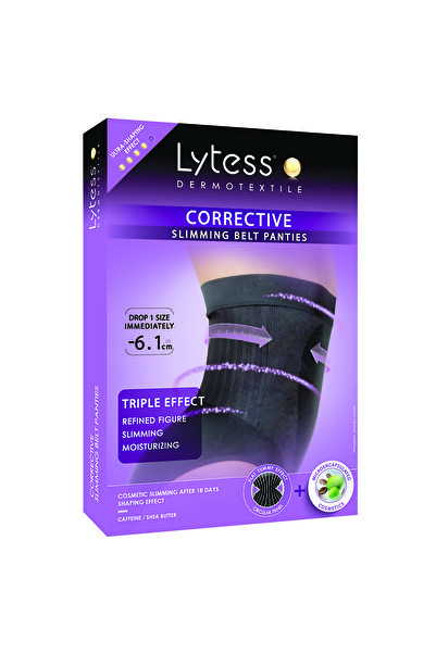 Lytess سراويل داخلية بحزام تنحيف تصحيحي، أسود، مقاس صغير/متوسط