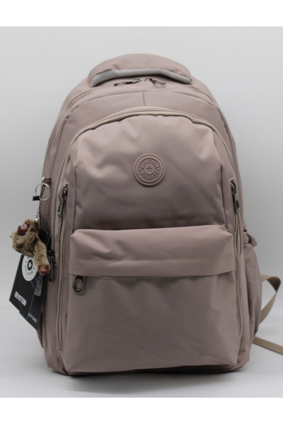 ÇantaExpress Unisex Okul Sırt Çantası Unisex Suya Dayanıklı Kumaş Okul Çantası 2500 Vizon