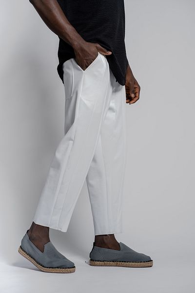 Morfine Unisex Textured Fabric Baguette Trousers