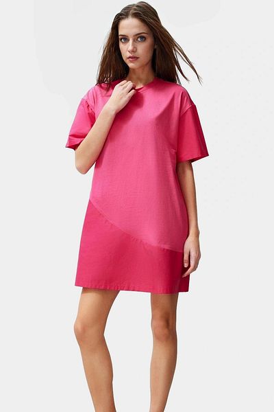 PayBuy Women's Short Sleeve Crew Neck Knitted Cotton Dress Comfortable Daily Summer and Stylish Premium Quality