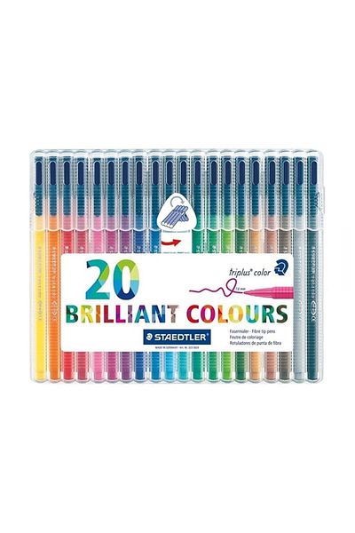 Staedtler 323 Sb20 Triplus Color Felt Tip Pen 1.0 mm Set of 20