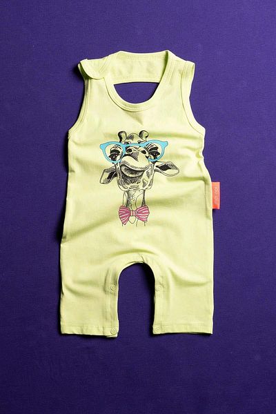 Moi Noi Giraffe Patterned Baby Girl and Child Undershirt Jumpsuit