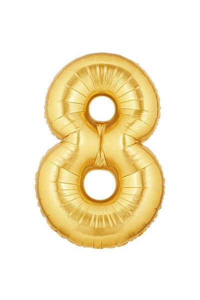 Pandoli 90 Cm Gold Colored Foil Balloon with Partides - Size 8