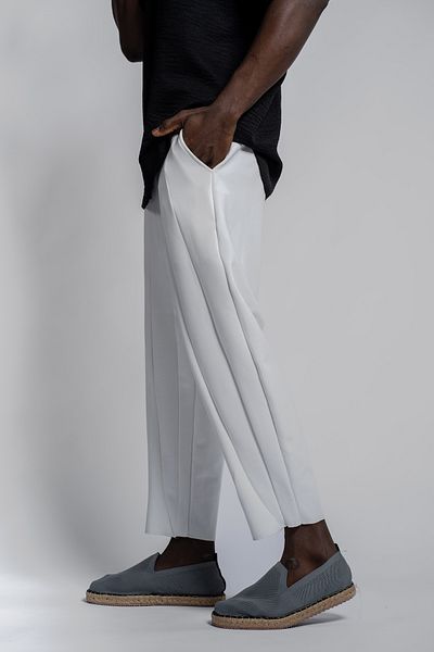 Morfine Unisex Textured Fabric Baguette Trousers