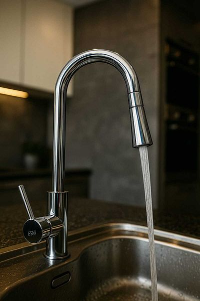 RUDİ ARMATÜR Inox Spiral Kitchen Sink Faucet
