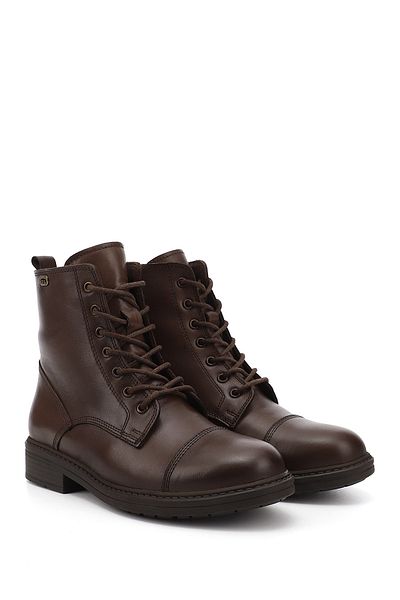 GÖNDERİ(R) Women/Girls Brown Antique Zippered Genuine Leather Boots