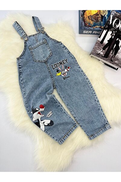 Mişsa Bebe Erkek çocuk kot salopet tulum