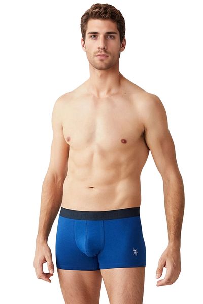 U.S. Polo Assn. Ανδρικό σετ μπόξερ 3 τεμαχίων - Βαμβακερά εσώρουχα Navy Blue Saks Blue και Navy Blue Melange